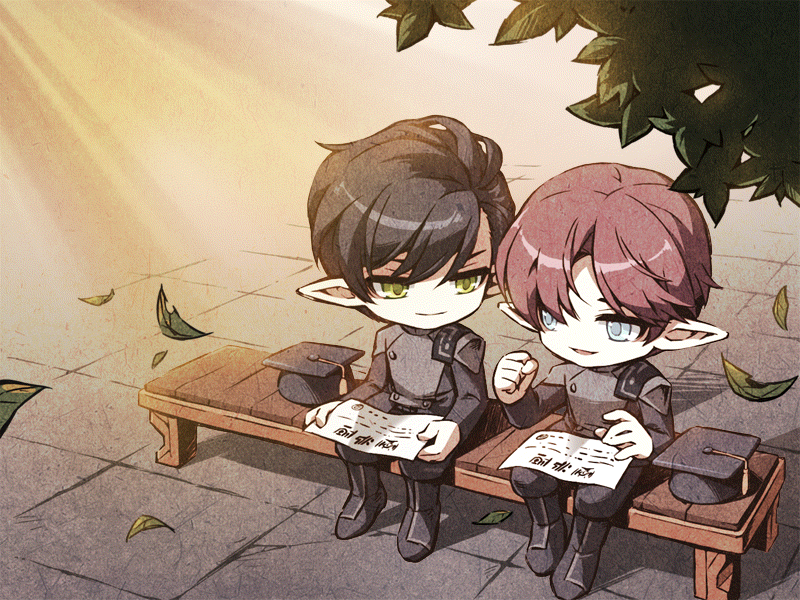 Younger Ark and Albaire's graduation