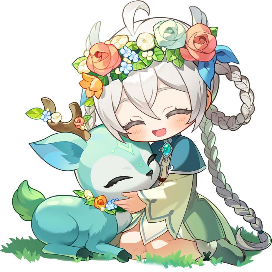 Artwork of Lynn and Gaia (MapleStory M)