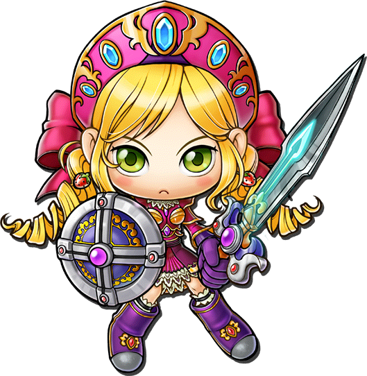 Warrior (Female) artwork after Maple Island revamp, also Paladin artwork