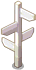 White Signpost