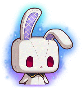 NPC Portrait of Orchid as a spirit, inhabiting a bunny doll
