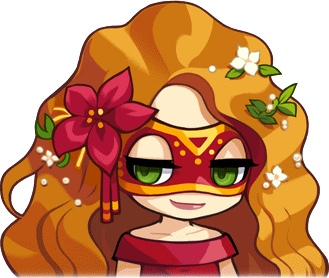 NPC Portrait of Red Flower Mask