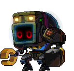 NPC Sprite of T-Boy, communicating through a T-Droid