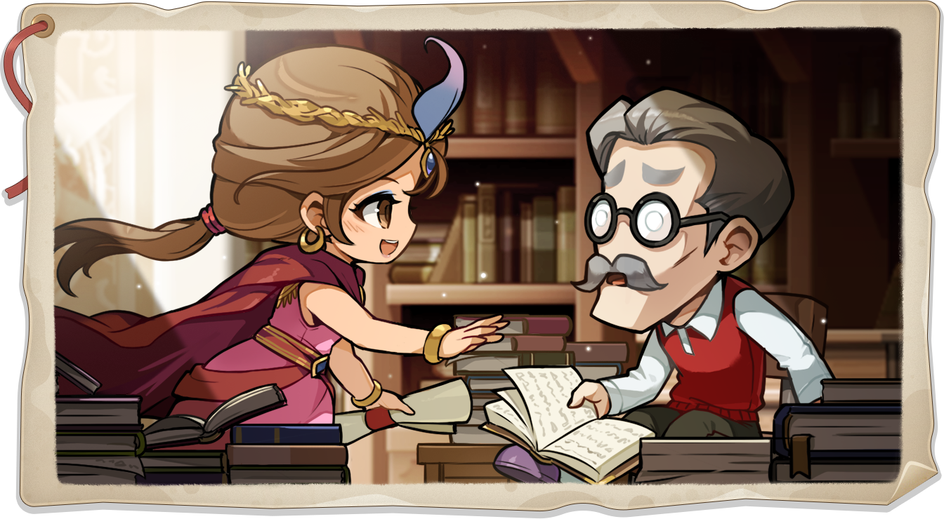 World Archive Illustration of Schegerazade and Wiz the Librarian[1]