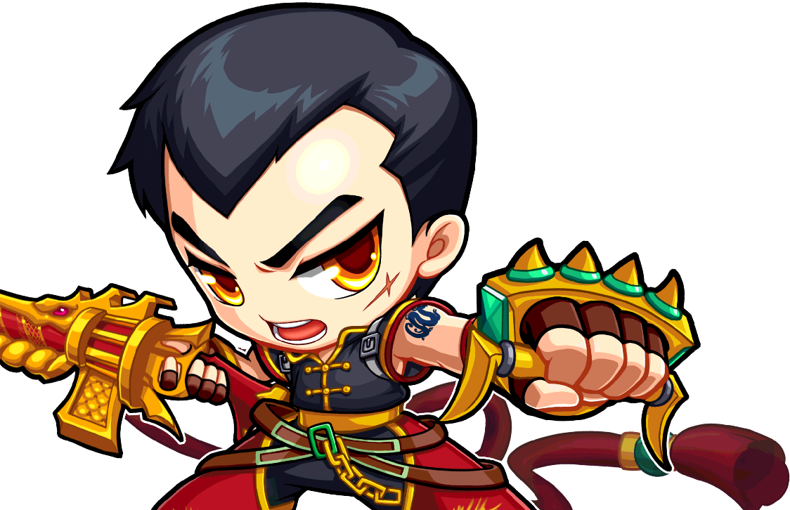 Male Zen artwork while using Aura Burst skill
